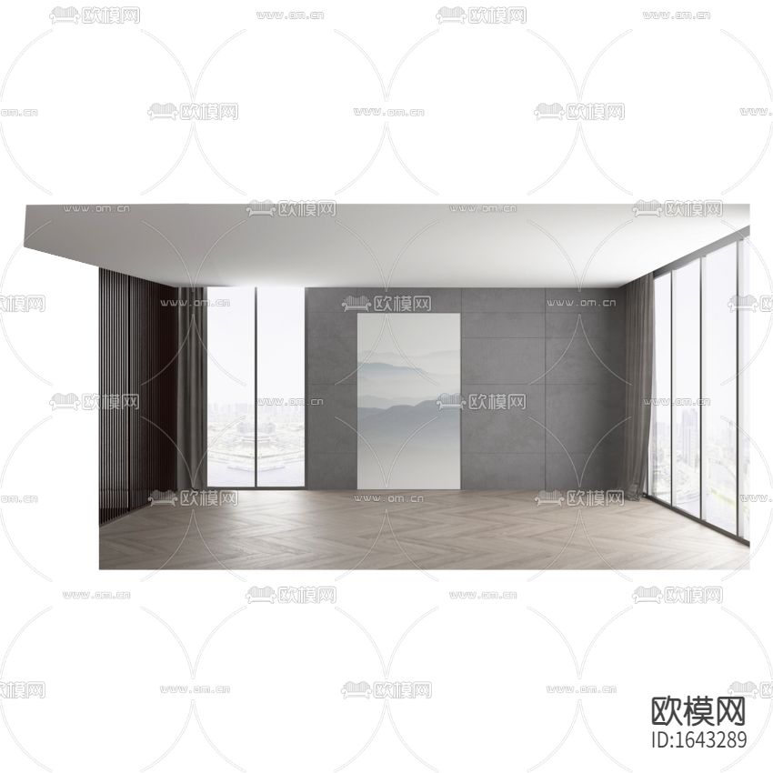 现代简约休闲客厅场景下载