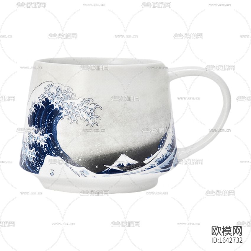 日式官方神奈川冲浪里陶瓷杯