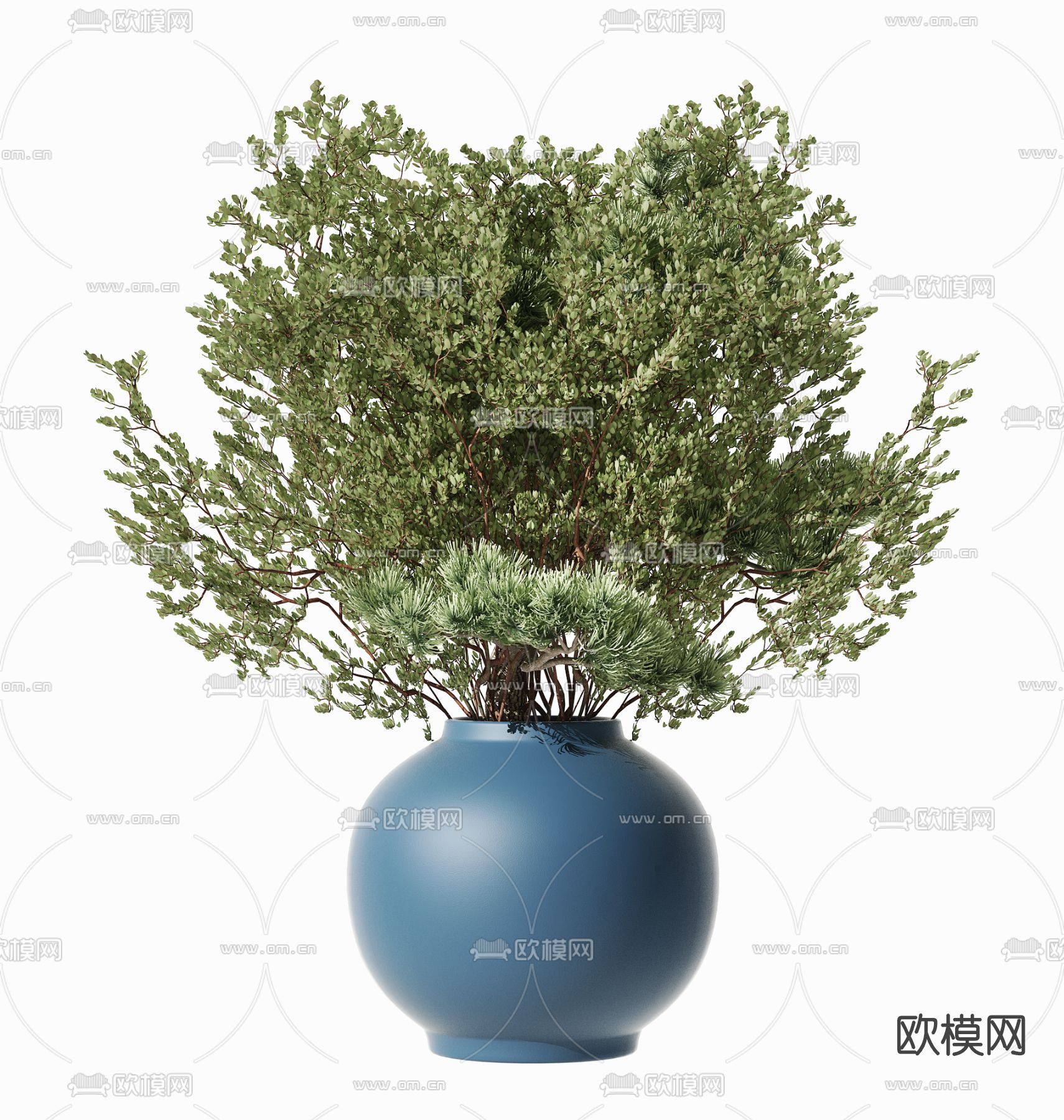 现代插花花瓶花艺3d模型下载