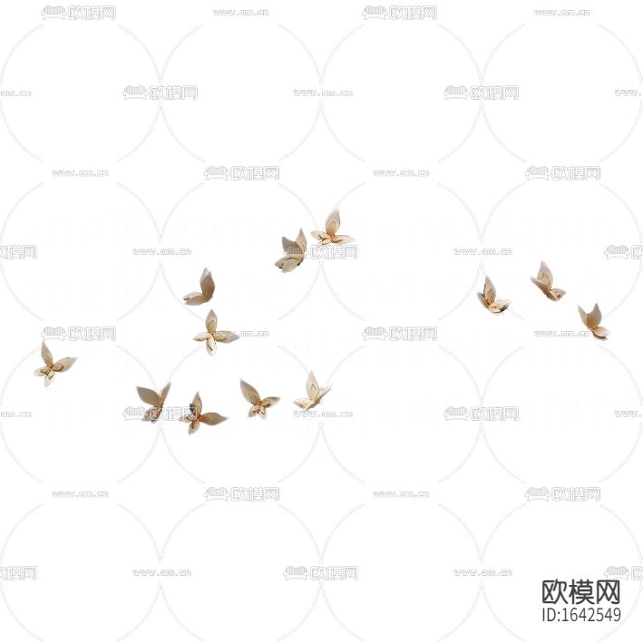 现代轻奢铁艺立体蝴蝶壁饰下载