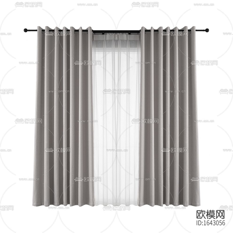 北欧简约纯色遮光布艺窗帘下载