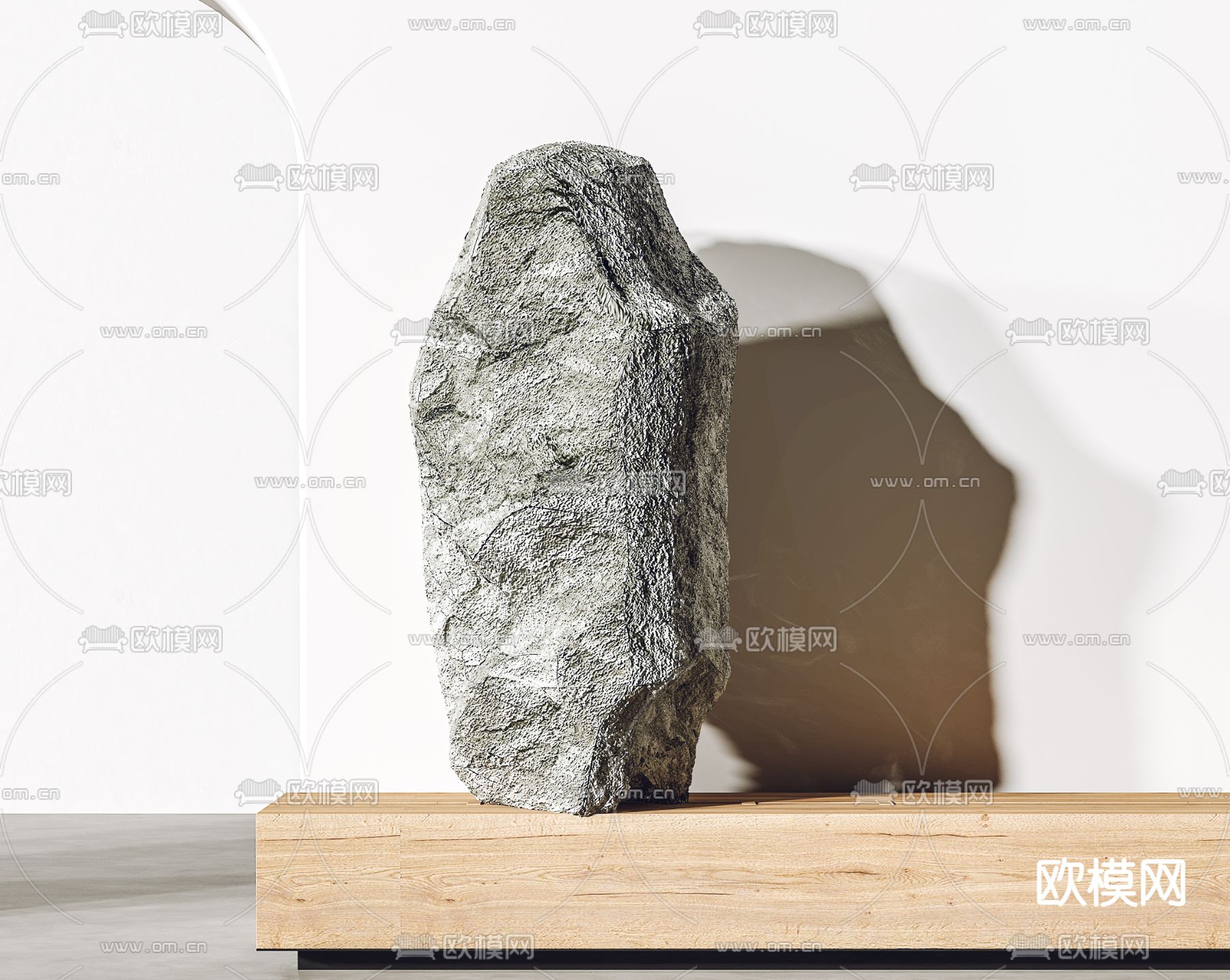 现代石头雕塑摆件3d模型