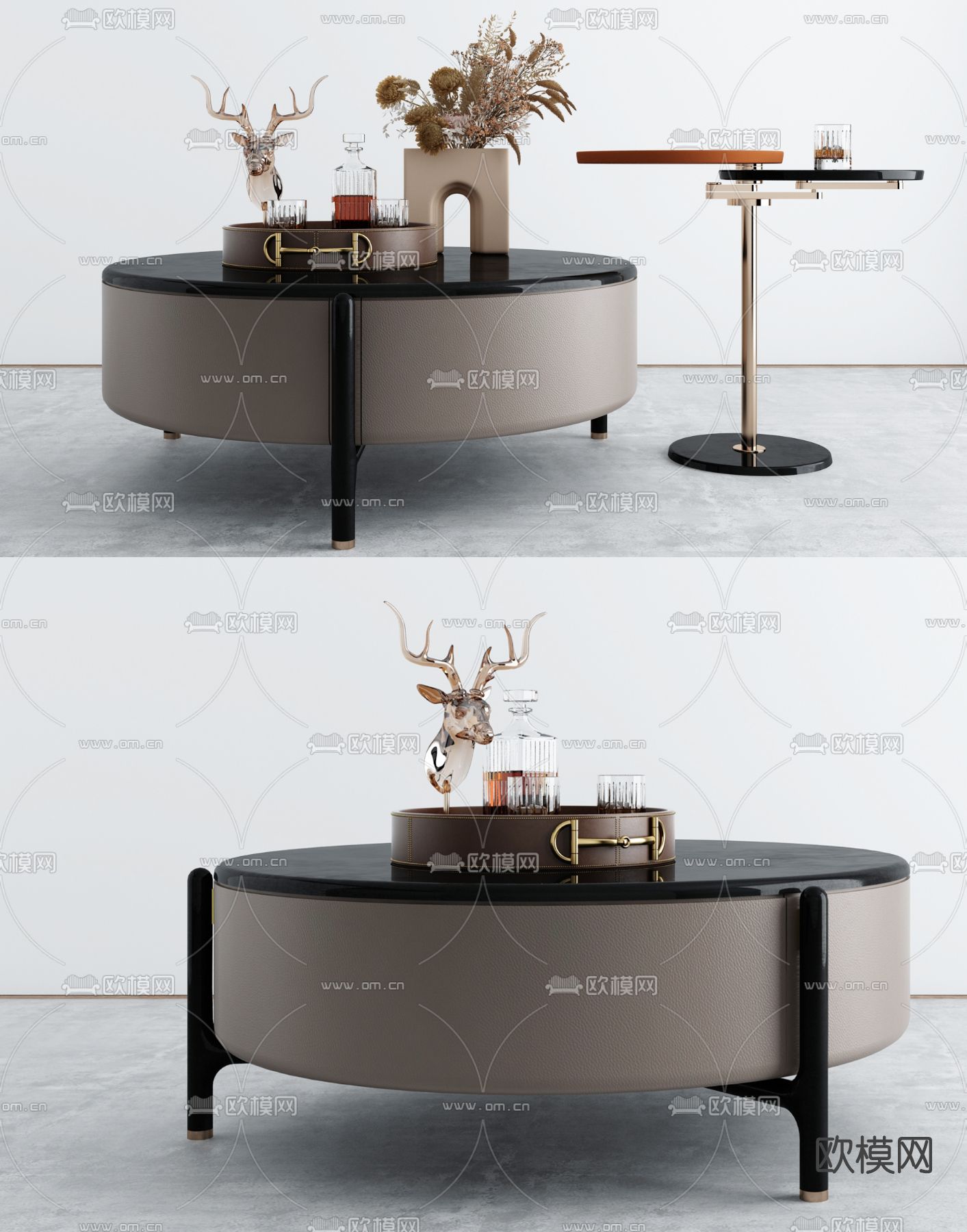 现代茶几3d模型下载