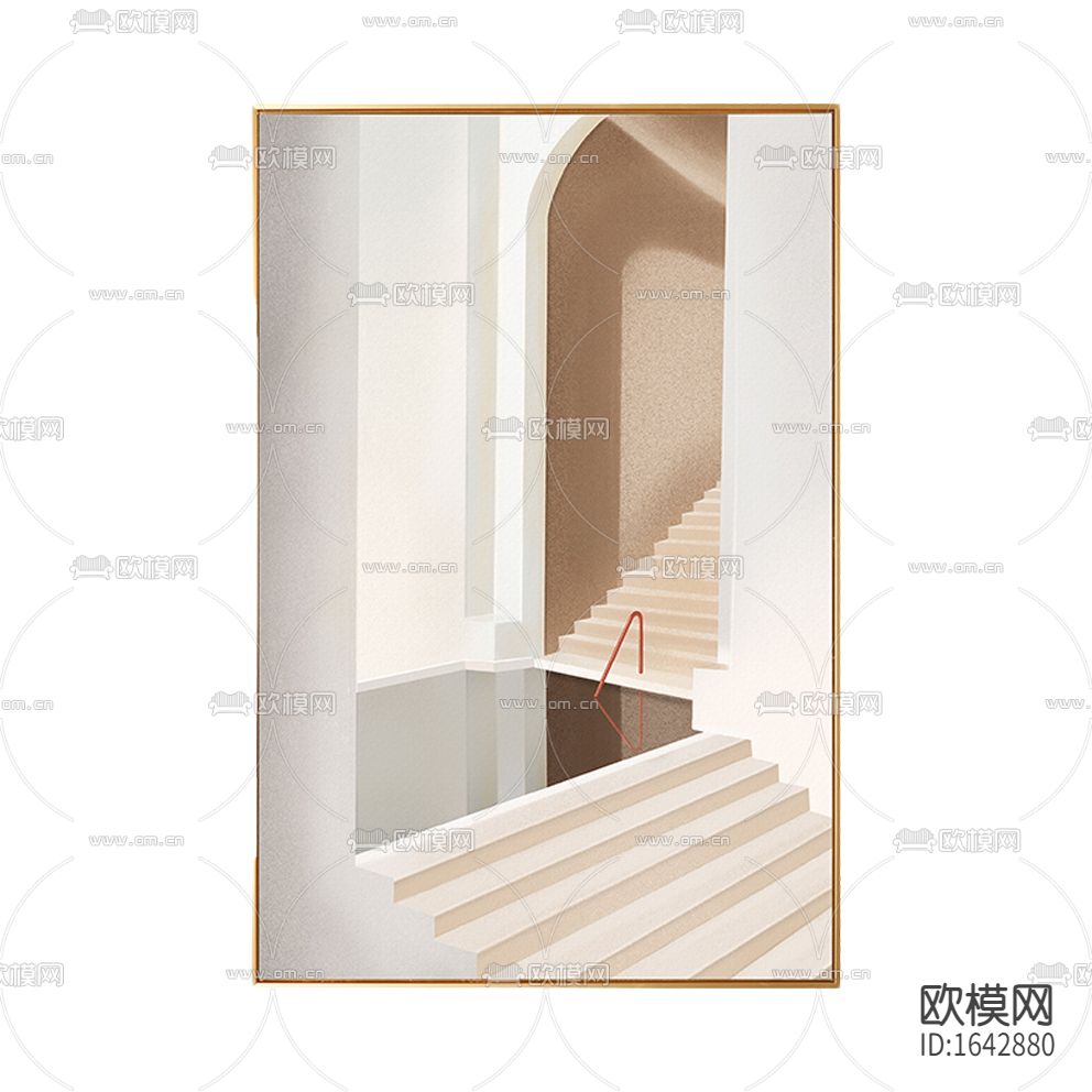 北欧轻奢室内楼梯装饰画下载