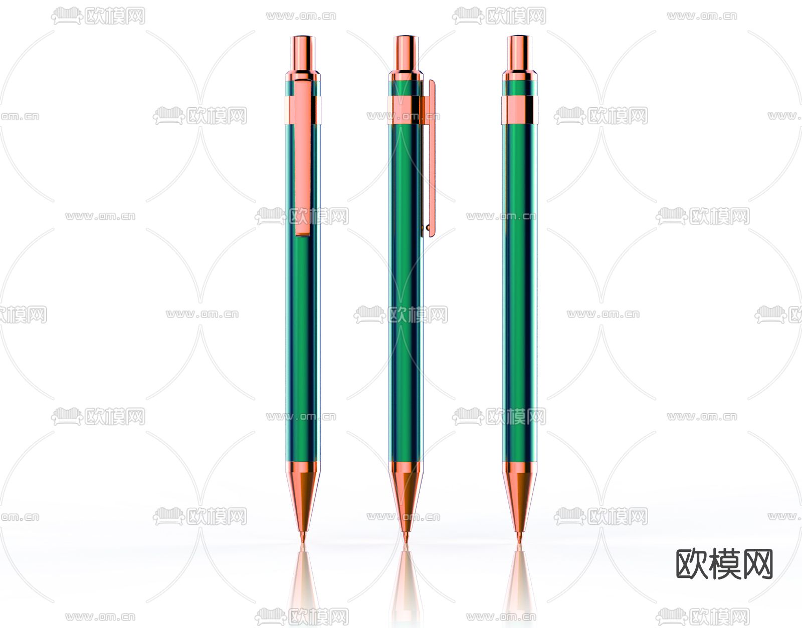 现代圆珠笔3d模型下载