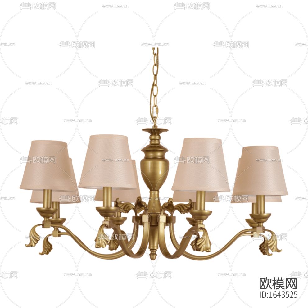 简欧轻奢不锈钢粉色玻璃多头吊灯下载