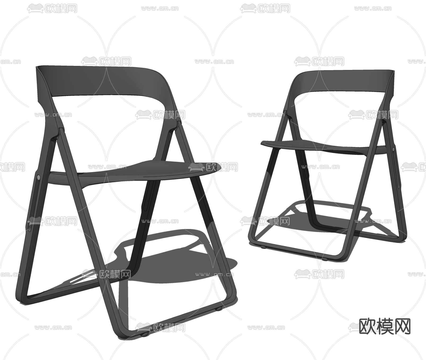 现代折叠单椅su模型下载（渲染图2）