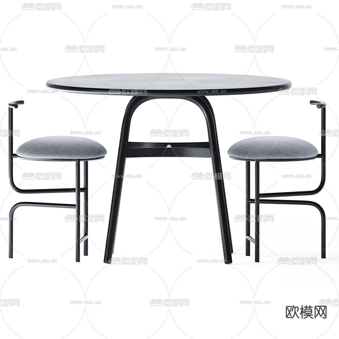 现代创意休闲桌椅3d模型下载（渲染图3）