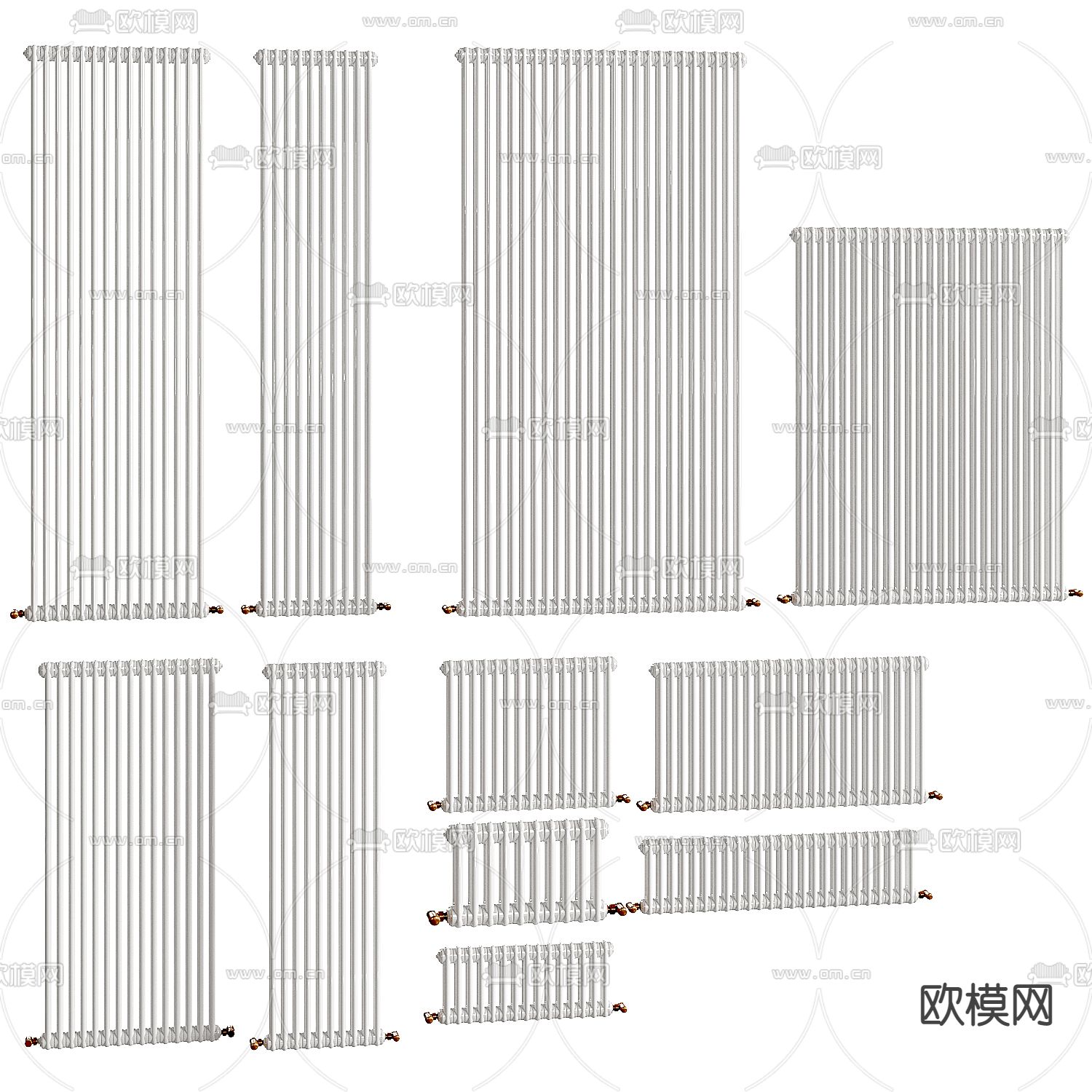 现代暖气片取暖器3d模型下载
