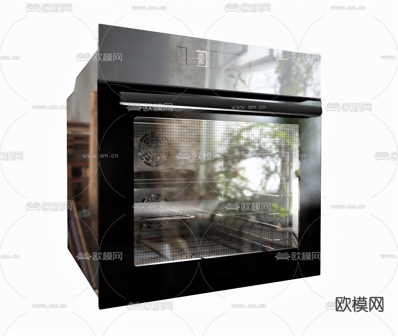 现代烤箱su模型下载（渲染图1）