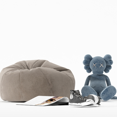  现代布艺懒人沙发su模型 