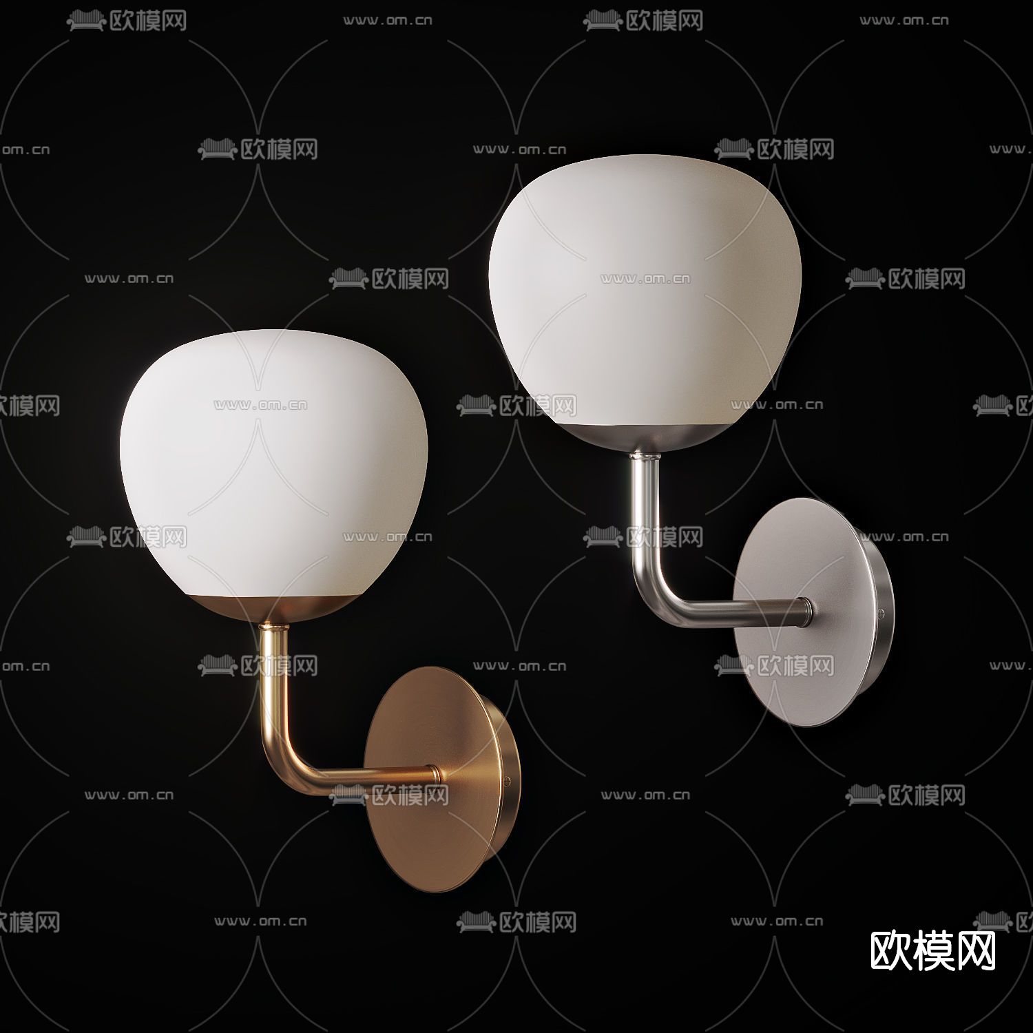 现代壁灯免费3d模型下载