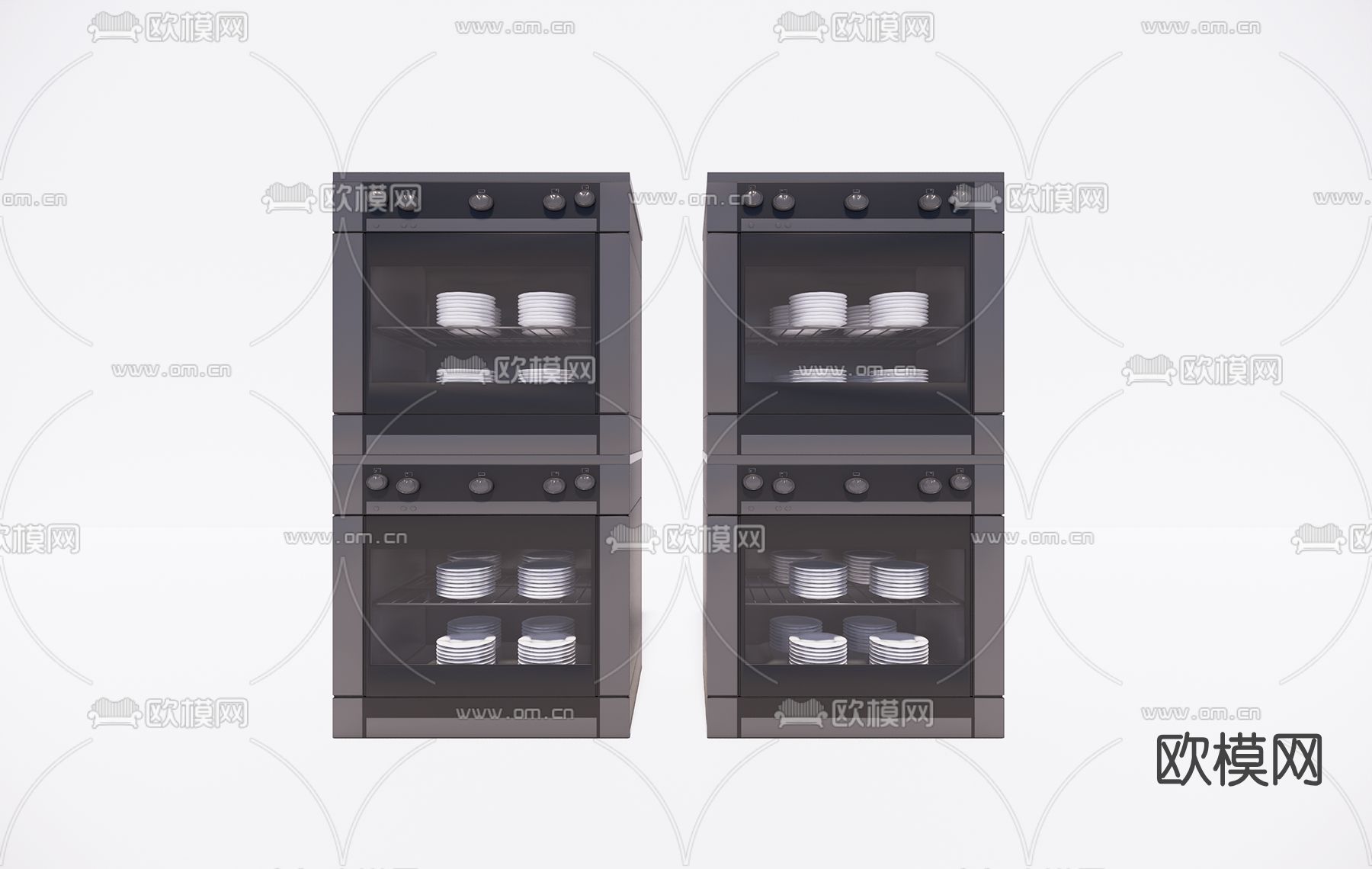 现代洗碗机su模型下载（渲染图1）