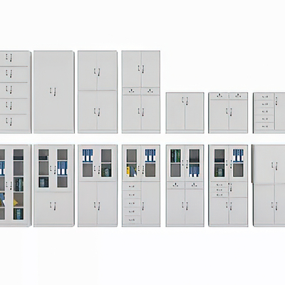  现代文件柜资料柜su模型 