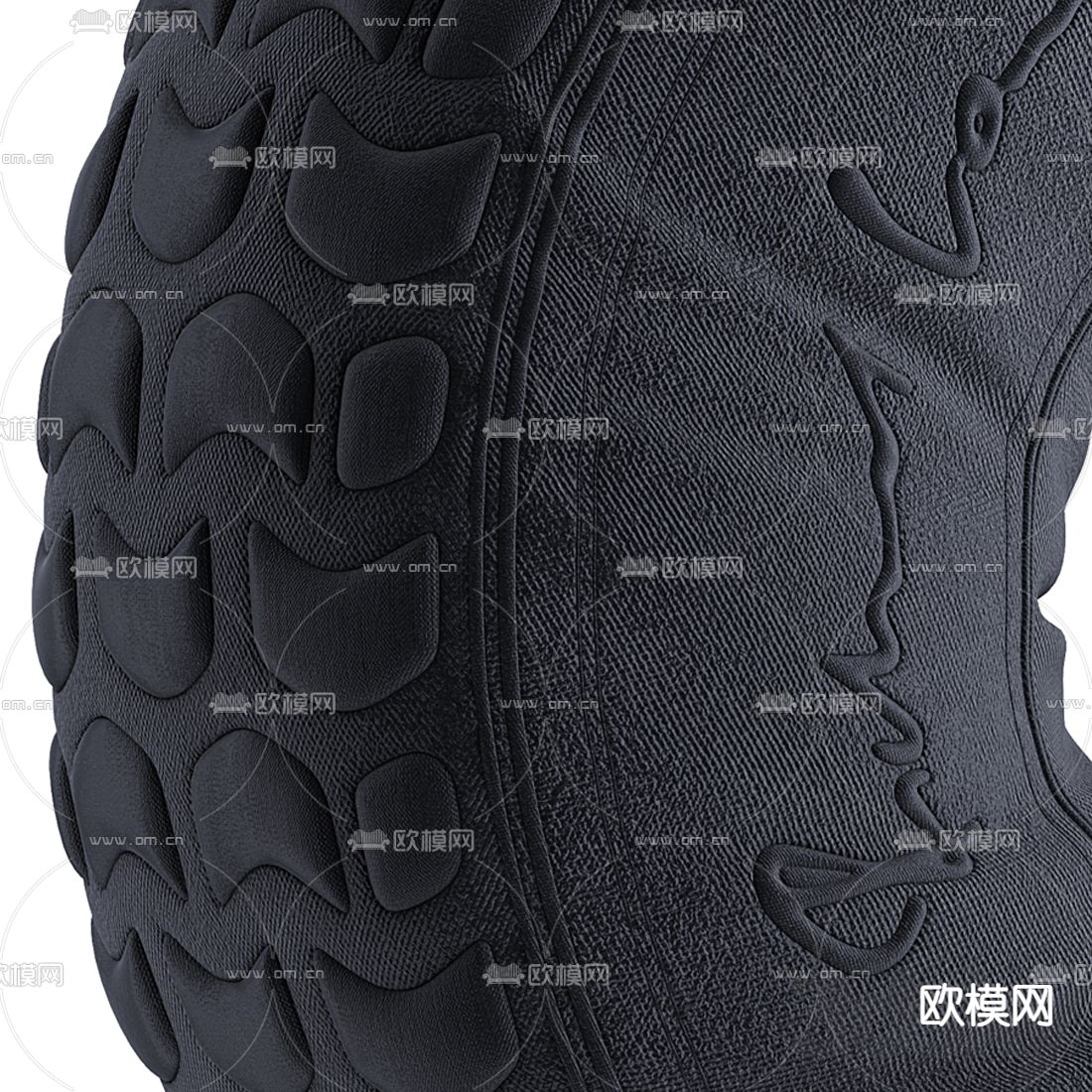 现代布艺懒人沙发垫3d模型下载（渲染图3）