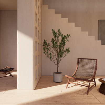  侘寂户外休闲躺椅su模型 