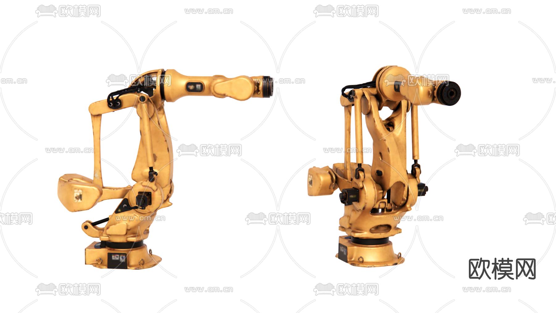 现代金属机械臂su模型下载（渲染图1）
