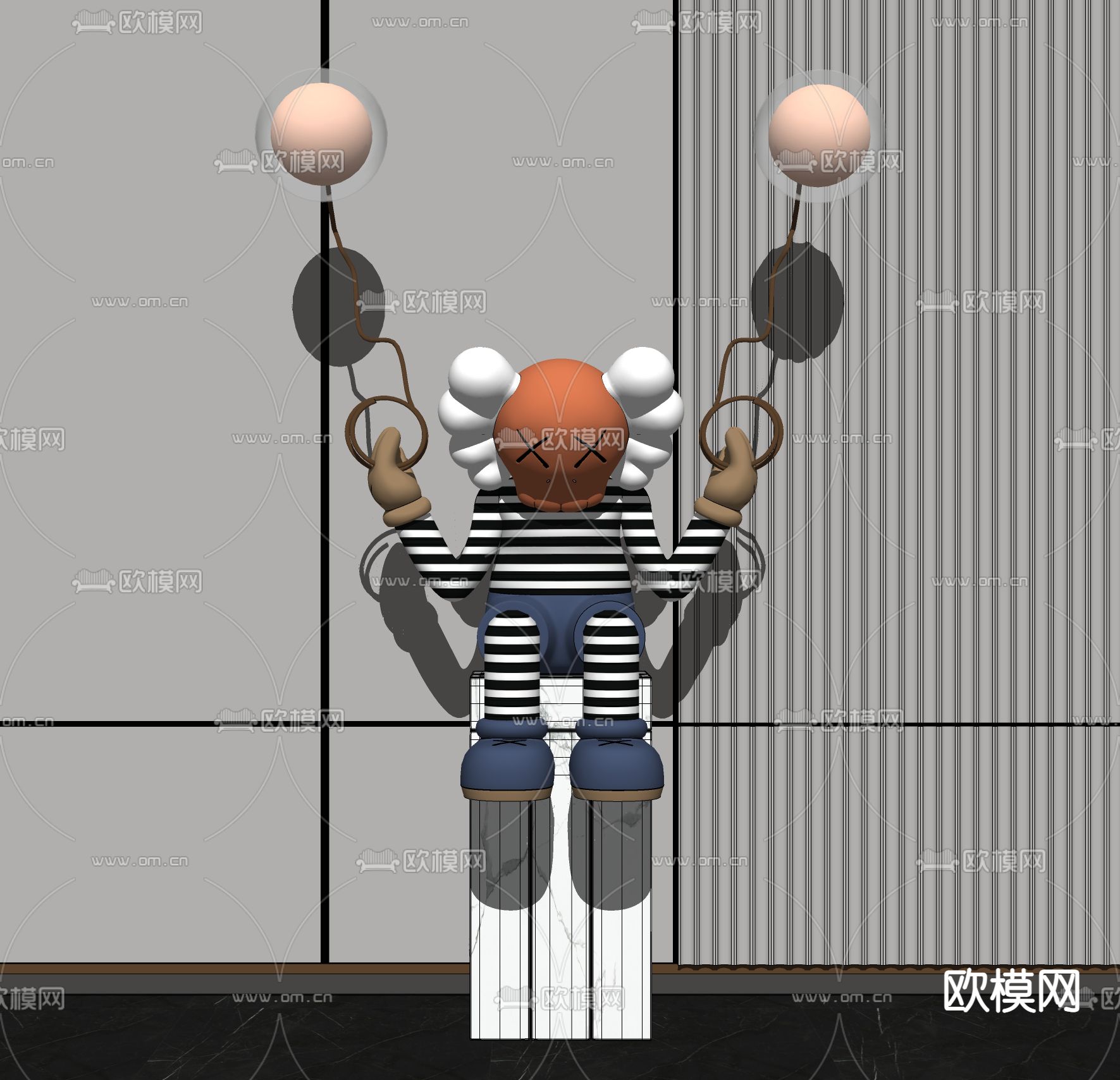 现代KAWS玩偶su模型下载