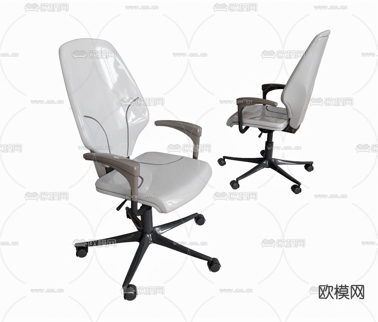 现代办公椅职员椅su模型下载（渲染图1）
