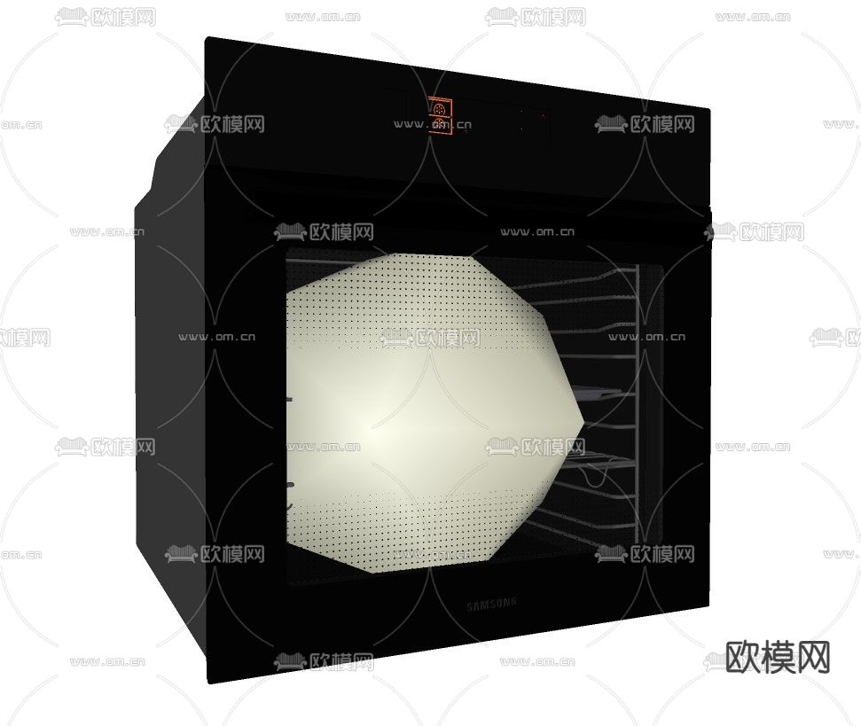 现代烤箱su模型下载（渲染图2）