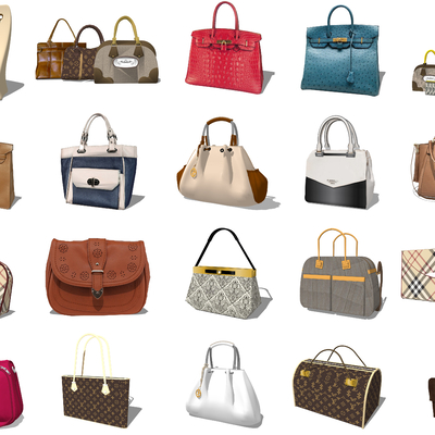  现代手提包su模型 