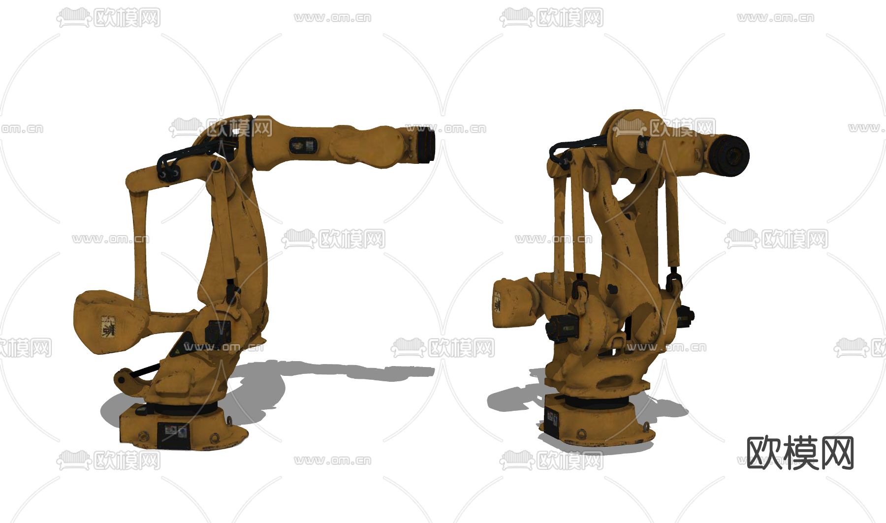 现代金属机械臂su模型下载（渲染图2）