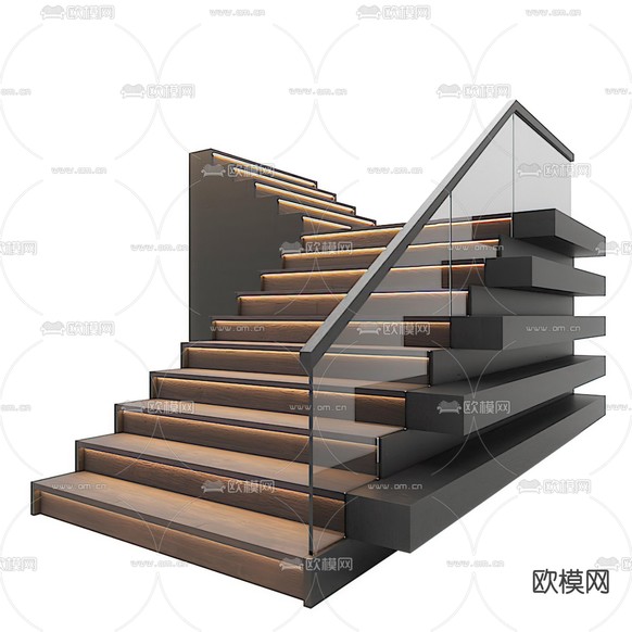 现代楼梯3d模型下载