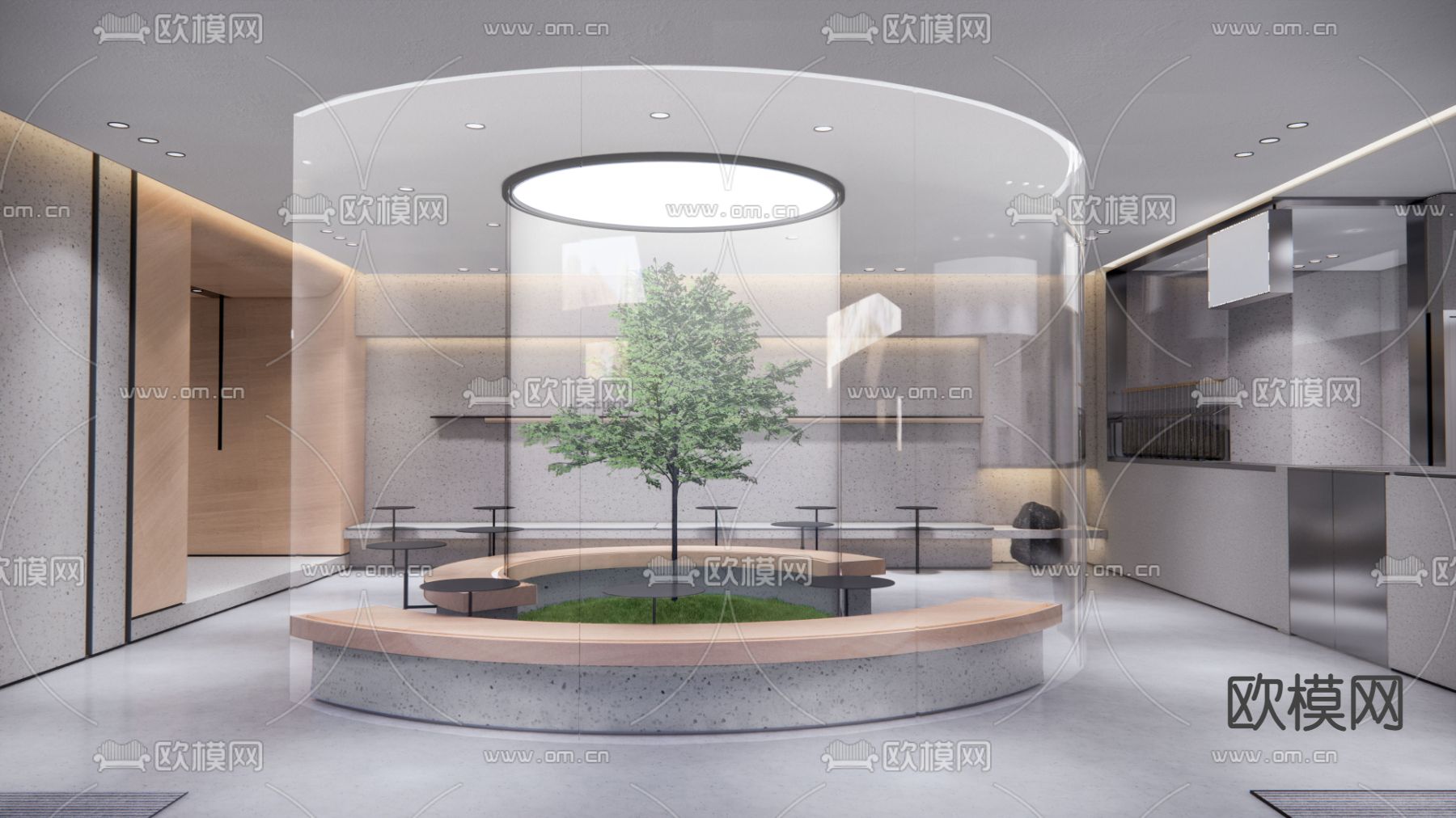现代奶茶店su模型