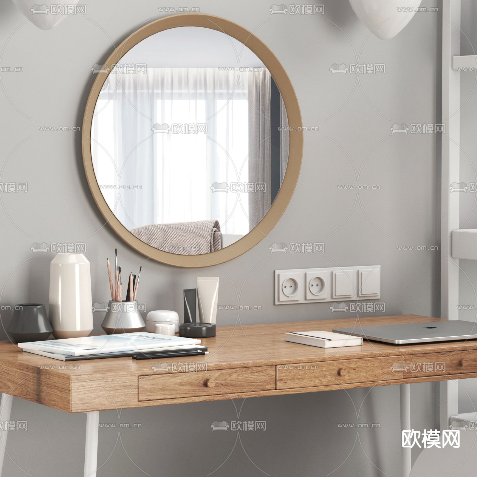 现代梳妆台3d模型