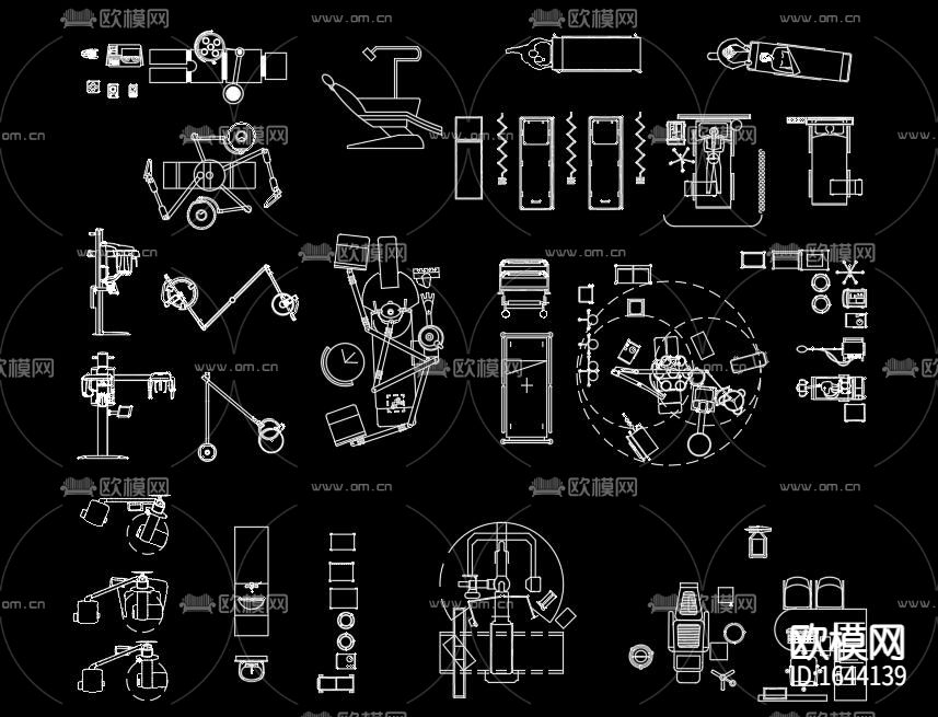 牙科诊所设备cad图库下载（渲染图6）