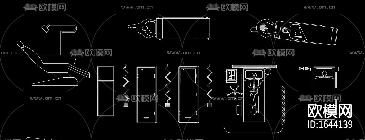 牙科诊所设备cad图库下载（渲染图4）