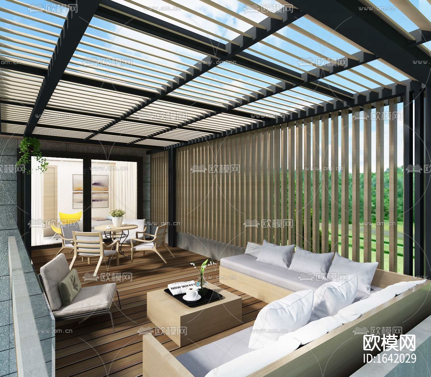 美国两层私宅别墅下载（渲染图5）