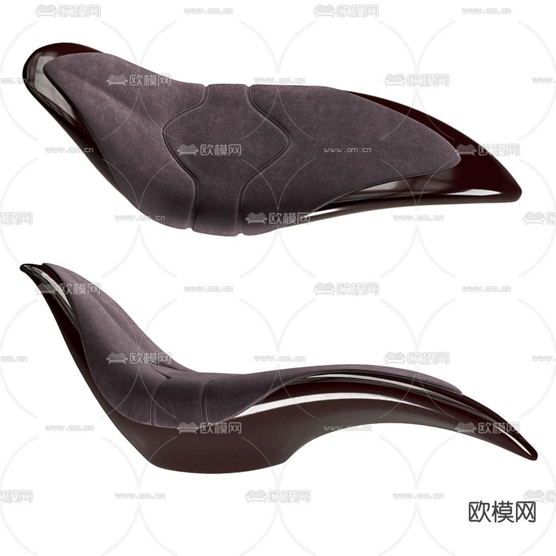 现代休闲躺椅3d模型下载（渲染图1）