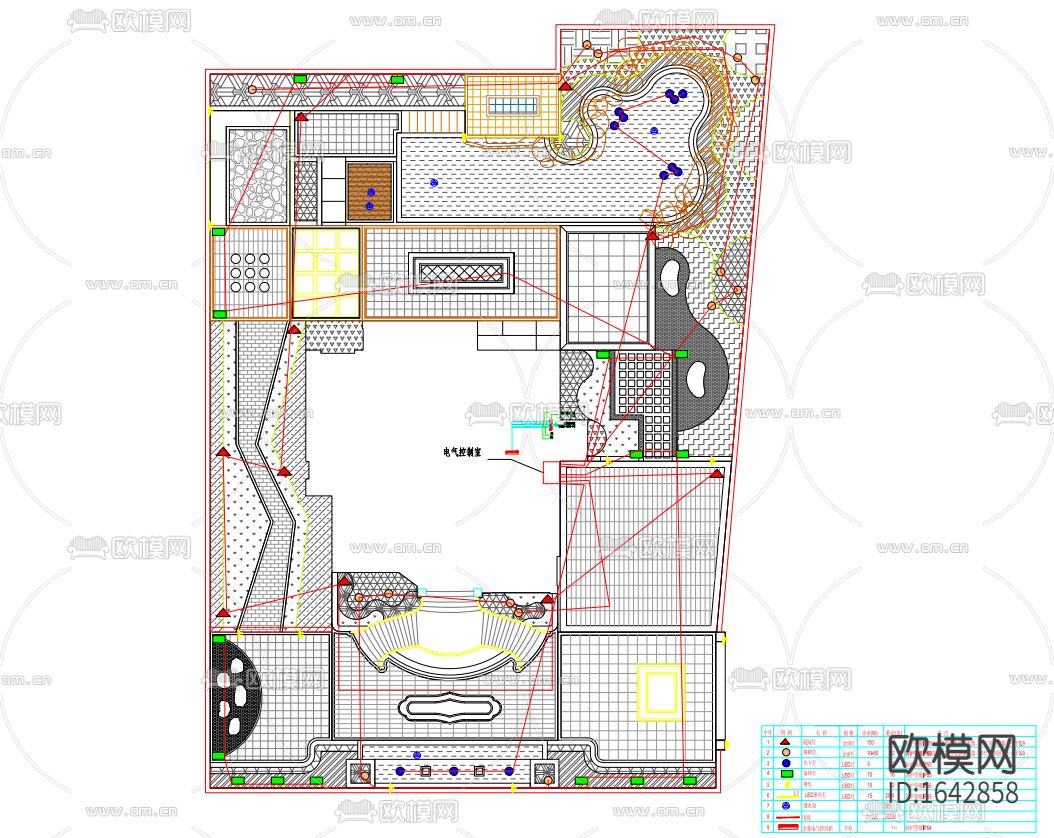 新中式别墅花园景观施工图设计下载（渲染图4）