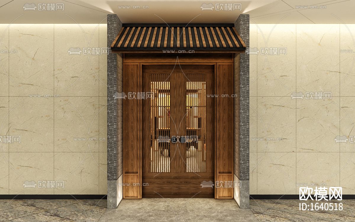 新中式全日餐厅cad施工图