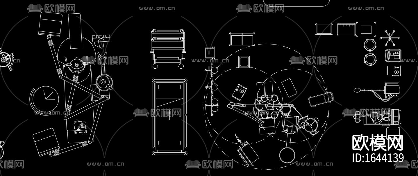 牙科诊所设备cad图库下载（渲染图3）