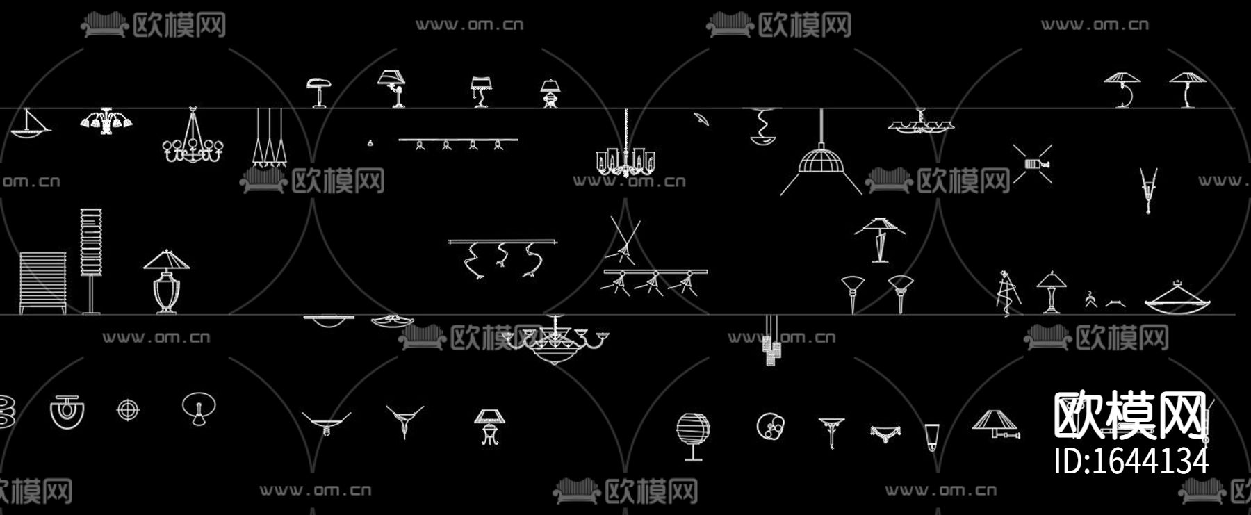 灯具cad图库下载（渲染图3）