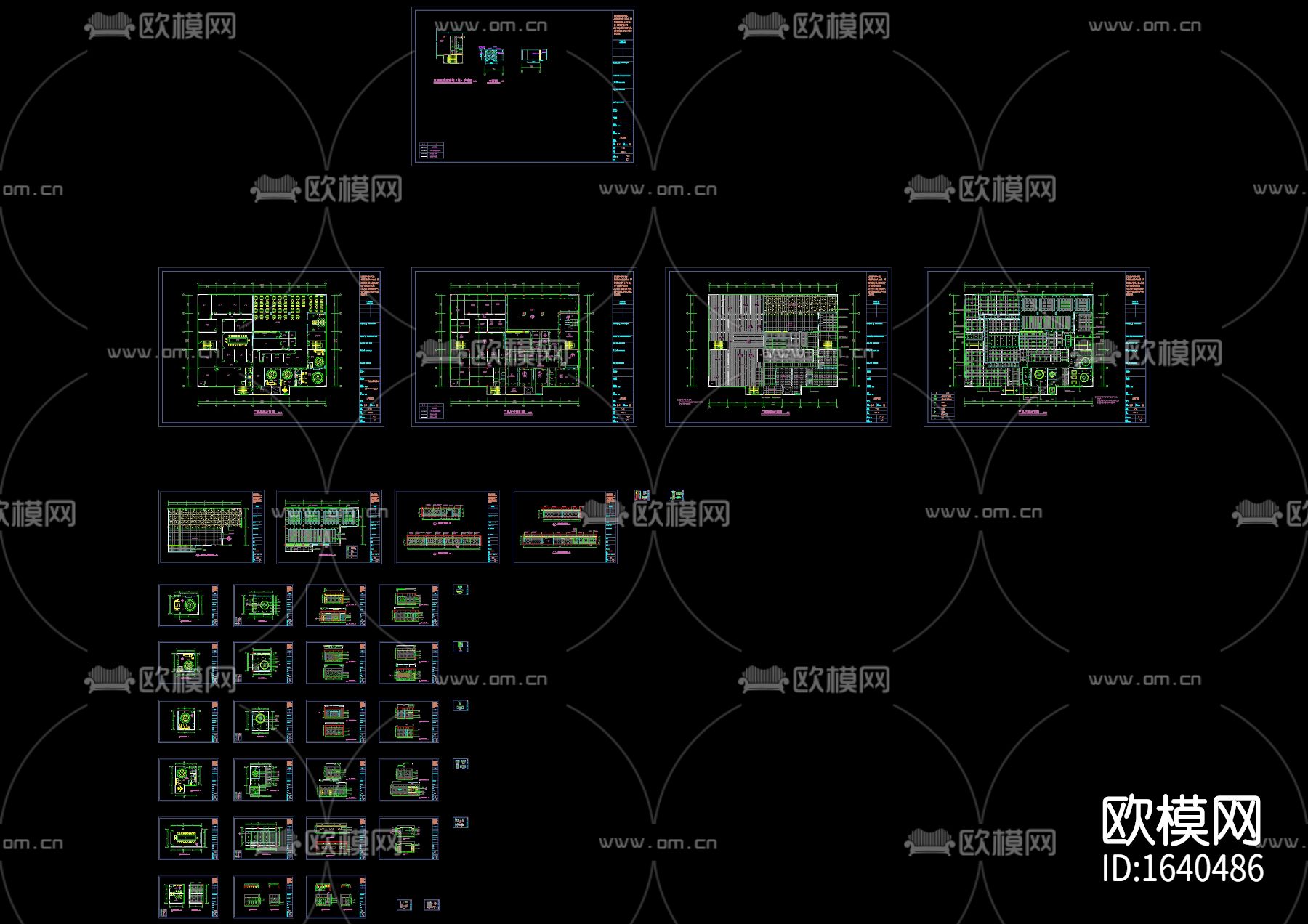 餐厅食堂cad施工图下载