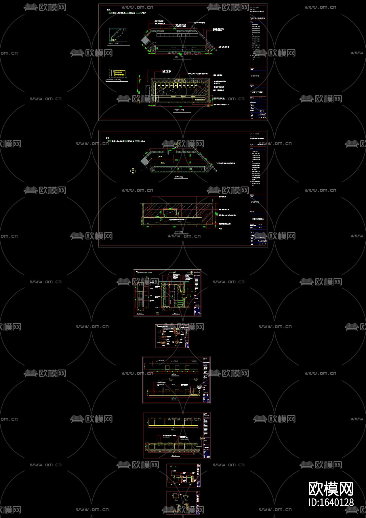 快餐店室内cad施工图下载（渲染图1）