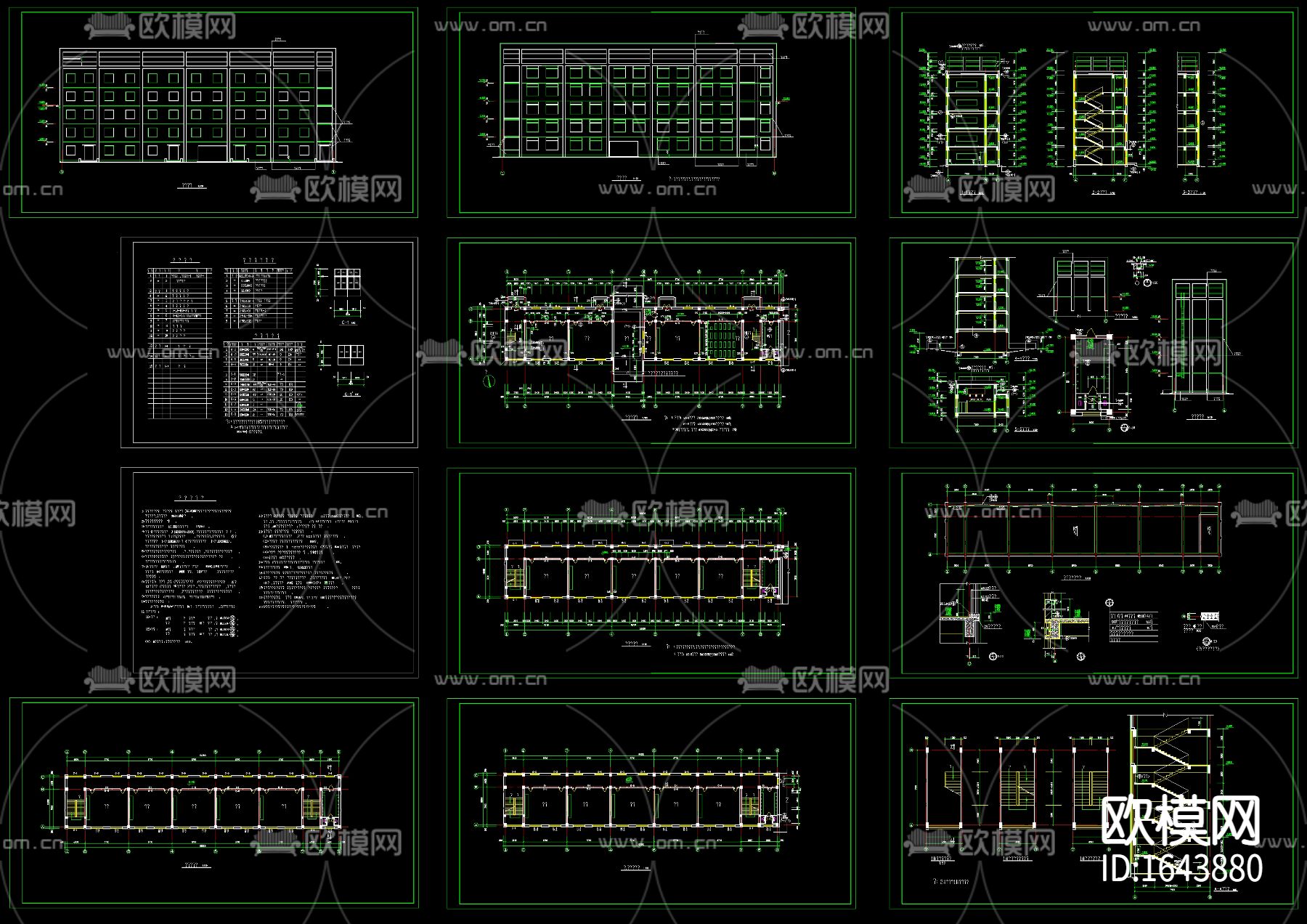 中学全套建筑图下载