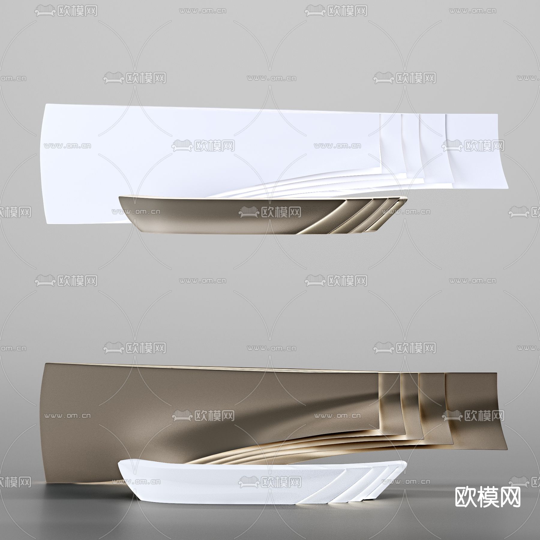 现代前台接待台3d模型下载