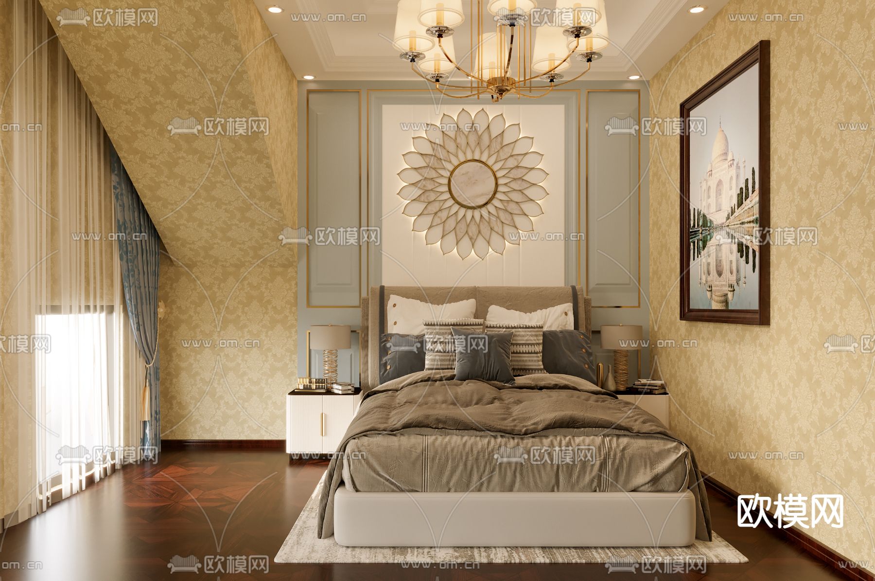 欧式古典儿童房免费3d模型下载