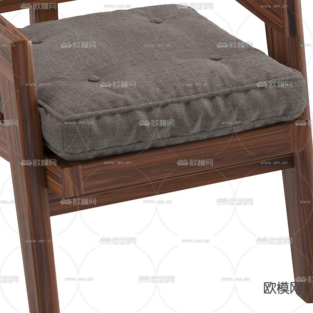 北欧编藤单椅3d模型下载（渲染图2）