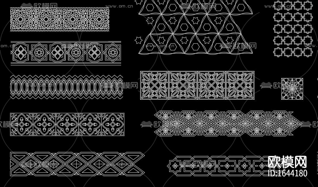 伊斯兰花纹cad图库下载（渲染图3）