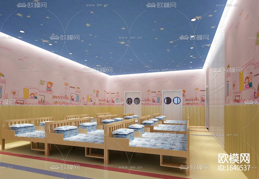 幼兒園cad建筑施工圖下載(渲染圖5)