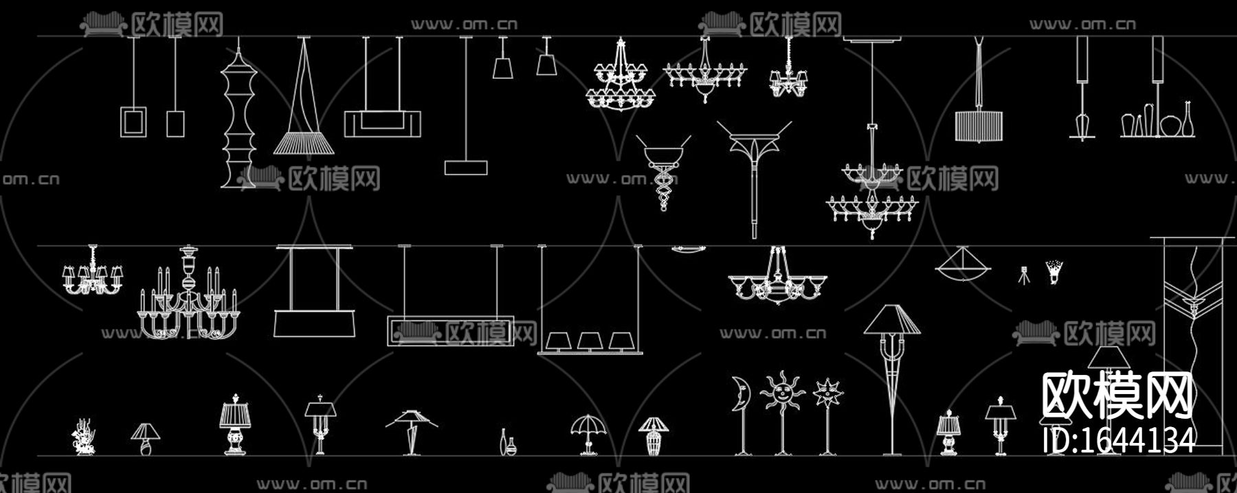 灯具cad图库下载（渲染图4）