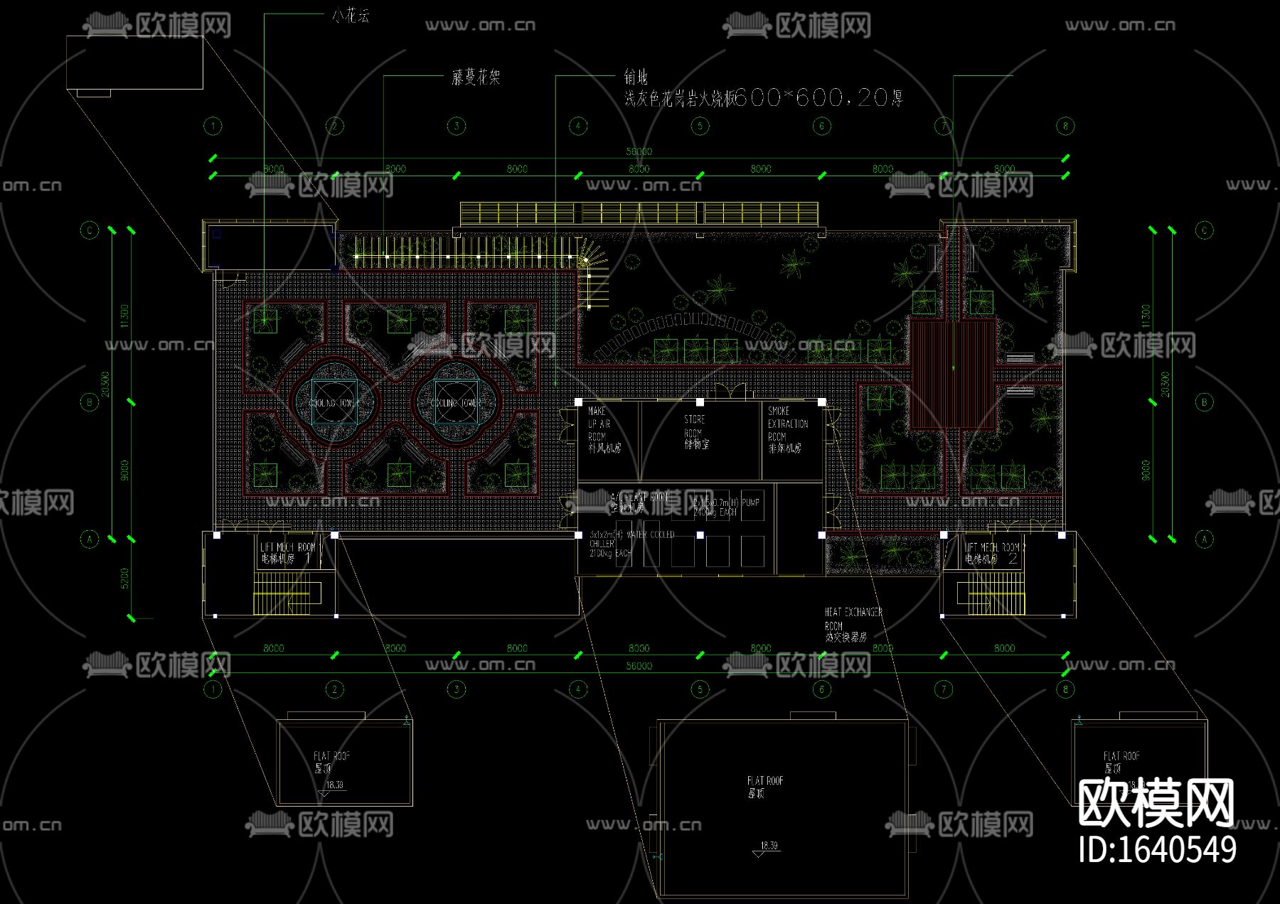 庭院景观cad平面图下载（渲染图3）