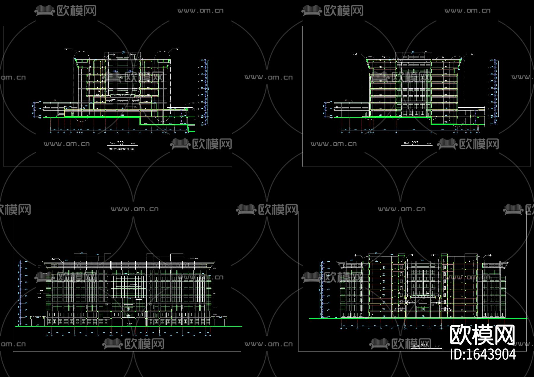 大学图书馆建筑及结构图下载（渲染图4）