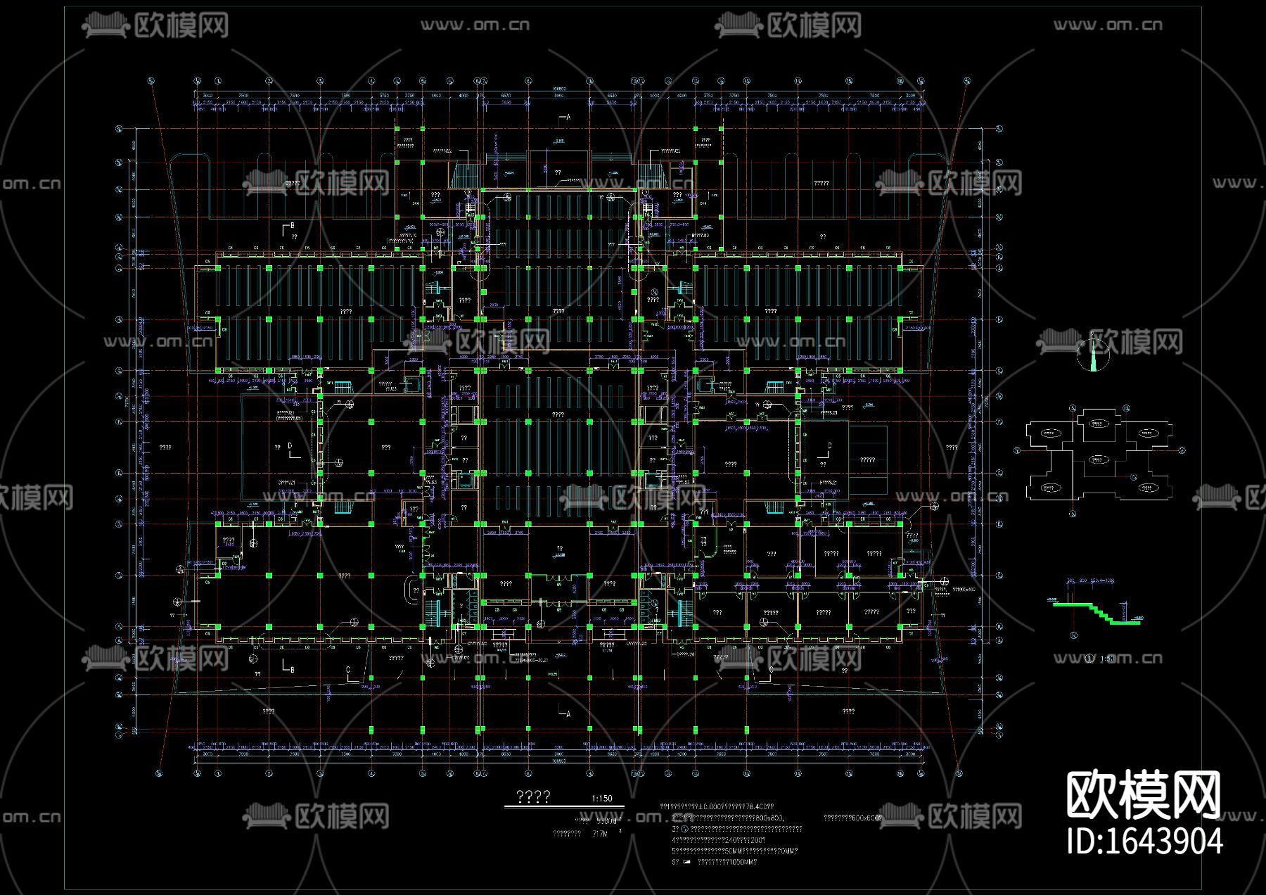 大学图书馆建筑及结构图下载（渲染图2）