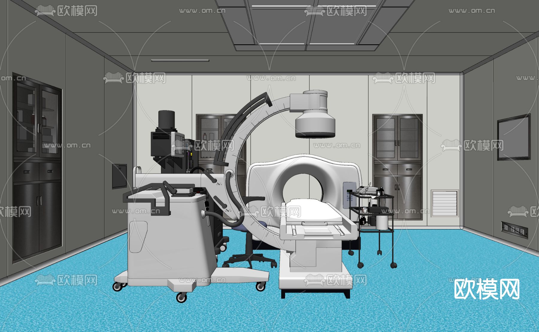 现代医院检查室su模型下载